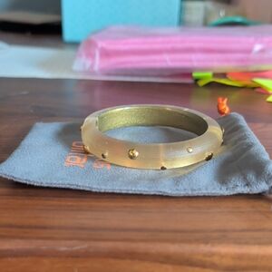 Alexis Bittar Gold-Tone Stud Accent Bangle Bracelet